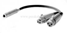 Klinkenbuchse 6,3mm stereo auf 2 x XLR-Buchsen