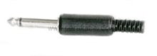 Klinkenstecker 6,3mm mono (2pol) plastik