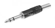 Klinkenstecker 6,3mm stereo auf DIN-Buchse 3pol (Deltron)