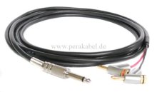 Lautsprecherkabel (Boxenkabel 2 x 1,5 qmm) Klinkenstecker 6,3mm auf Bananenstecker gewinkelt