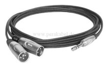 Klinkenstecker 6,3mm stereo auf 2 x XLR-Stecker (symmetrisch)