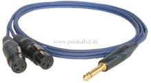 Klinkenstecker 6,3mm mono auf 2 x XLR-Buchse metallverschr. DAP AV-48