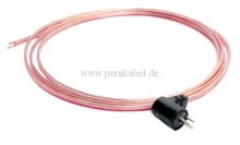 Lautsprecherkabel  (HIFI) Stecker gewinkelt auf 2 abisolierte Leiter