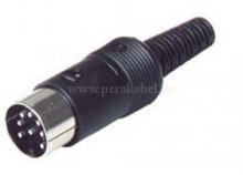 DIN-Kabel - Stecker 8 polig 262° (Schirm an Gehäuse)