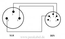 Midi-Adapterkabel DIN-Buchse auf XLR-Buchse ( Neutrik )