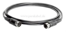 DIN-Stecker 5 polig 180° auf DIN-Stecker 5 polig 180°- (Schirm an Gehäuse)