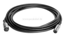 DIN-Kabel Verlängerung ( Innenleiter 4x 0,14qmm ) Stecker/Buchse 5polig metall