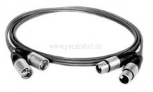 Zwillings-Mikrofonkabel XLR-Stecker / Buchsen (Neutrik)
