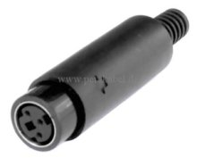DIN-Kabel  Mini DIN-Stecker / Buchse 3 polig ( 3x0,25 qmm)