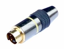 Mini DIN-Stecker 4 polig verg. Kontakte