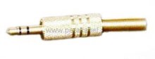 Klinkenstecker 3,5mm stereo (3pol) metall vergoldet