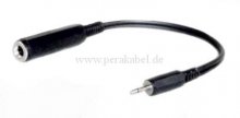 Adapterkabel Miniklinkenstecker 2,5mm mono auf Klinkenbuchse 6,3mm mono