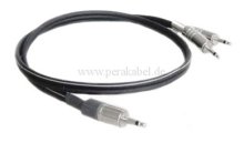 Miniklinkenstecker 2,5mm mono auf 2 Miniklinkenstecker 2,5mm mono Splitt