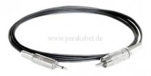 Miniklinkenstecker 2,5mm mono metall auf RCA-Stecker metall