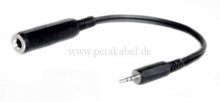 Miniklinkenstecker 2,5mm stereo auf Klinkenbuchse 6,3mm stereo