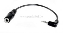 Miniklinkenstecker 2,5mm stereo gewinkelt auf Miniklinkenbuchse 3,5mm stereo (standard)  0,2m