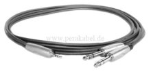 Y-Kabel (symmetrisch) Miniklinkenstecker 3,5mm stereo auf 2 x Klinkenstecker 6,3mm stereo (S)