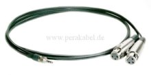 Miniklinkenstecker 3,5mm 3pol auf 2 x XLR-Buchse 3pol