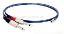 Miniklinkenbuchse 3,5mm stereo auf 2 x Klinkenstecker 6,3mm mono ( Insert )