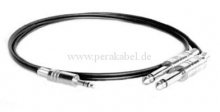 Klinkenstecker 3,5mm stereo 3pol auf 2x Klinkenstecker 6,3mm mono 2pol