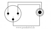 Mini XLR-Buchse RT3FC-B auf Klinkenstecker 6,3mm stereo NYS 202 ( SC-Cicada SO-D14 )