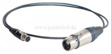XLR-Buchse 3 pol Neutrik auf Mini XLR-Buchse 4 pol Neutrik ( 2x 0,22qmm )