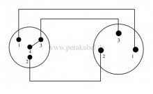 XLR-Buchse Neutrik 3pol auf Mini XLR-Buchse Neutrik 4pol ( 2x 0,22qmm )