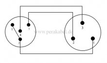 XLR-Buchse 3 pol NC3FXX auf Mini XLR-Buchse 4 pol RT4FC-B ( 2x 0,22qmm )