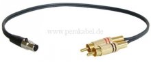 Mini XLR-Buchse auf 2 RCA-Stecker