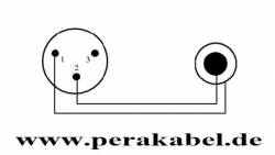 Preview: Mini XLR-Buchse ( Pin 2+1 belegt ) auf Miniklinkenstecker 3,5mm mono