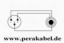 Klinkenstecker 6,3mm stereo NYS 202 auf Mini XLR-Buchse RT3FC-B ( SC-Cicada SO-D14 )