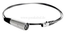 Mini XLR-Buchse 3pol auf XLR-Stecker 3pol