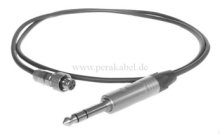 Mini XLR-Kabel SC-Cicada SO-D14 2x0,14qmm-Mini XLR-Buchse ( mit Überwurfmutter ) auf Klinkenstecker 6,3mm stereo