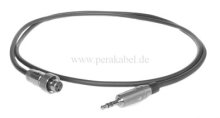 Mini XLR-Kabel SC-Cicada SO-D14 2x0,14qmm-Mini XLR-Buchse ( mit Überwurfmutter ) auf Klinkenstecker 3,5mm stereo