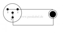 Miniklinkenstecker 3,5mm mono auf Mini XLR-Stecker RT4MC-B ( 2x 0,22qmm )