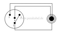 Miniklinkenstecker 3,5mm stereo auf Mini XLR-Stecker REAN  RT4MC-B ( 2x 0,22qmm )