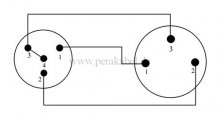 XLR-Stecker Neutrik 3pol auf Mini XLR-Stecker Neutrik 4pol ( 2x 0,22qmm )