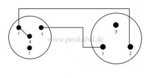 XLR-Stecker NC3MXX auf Mini XLR-Stecker RT4MC-B ( 2x 0,22qmm )