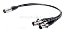 Mini XLR-Stecker 3pol auf 2 Mini XLR-Buchsen 3pol