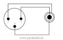 Mini XLR-Stecker RT3MC-B auf Miniklinkenstecker 3,5mm stereo NYS 231 auf ( SC-Cicada SO-D14 )