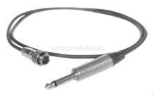 Mini XLR-Kabel SC-Cicada SO-D14 2x0,14qmm-Mini XLR-Stecker ( mit Überwurfmutter ) auf Klinkenstecker 6,3mm mono