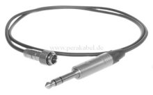 Mini XLR-Kabel SC-Cicada SO-D14 2x0,14qmm-Mini XLR-Stecker ( mit Überwurfmutter ) auf Klinkenstecker 6,3mm stereo