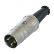 XLR-Buchse auf DIN-Stecker 3polig ( Neutrik NYS 321 ) ( DIN / Pin 1 an 2 ;  DIN / Pin 3 an 3 ; DIN / Pin 2 an 1-Masse )