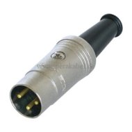 Preview: DIN-Stecker 3 polig Rean auf  2 x RCA-Stecker verg.