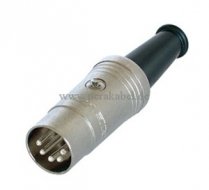 DIN-Kabel Stecker 5polig metall