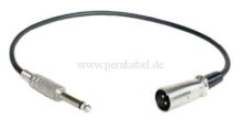 Patchkabel Klinkenstecker 6,3mm 2pol auf XLR-Stecker 3pol