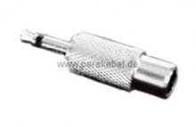 RCA(Cinch)-Buchse auf Miniklinkenstecker 3,5mm mono (metall)