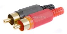 RCA-Stecker (Cinch) vergoldete Kontakte