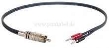 RCA (Cinch)-Stecker auf 2 x Miniatur-Bananenstecker 2mm