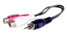 RCA-Stecker auf 2x RCA-Buchsen (standard) 0,20m